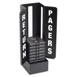 pager return metal charger holder