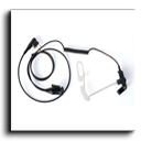 acoustic earpiece for long range two way radios